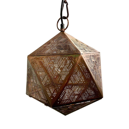 Moroccan Ceiling Light – Handcrafted Brass Pendant Lamp (PL 1085)